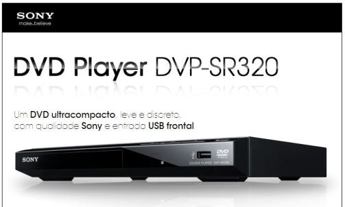 DVD Player c_ Entrada USB Frontal, Progressive Scan, Design ultra slim - DVP-SR320 - Sony Sony - Americanas_com-20121204-133127